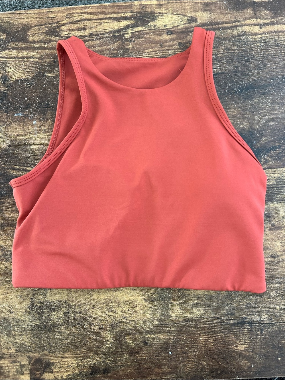 Women's Scoop Neck Tank Top - Rust Orange